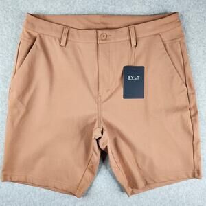 BYLT Shorts Mens 38 Everyday Short 2.0 9.5 Clay Brown Chino Stretch Casual